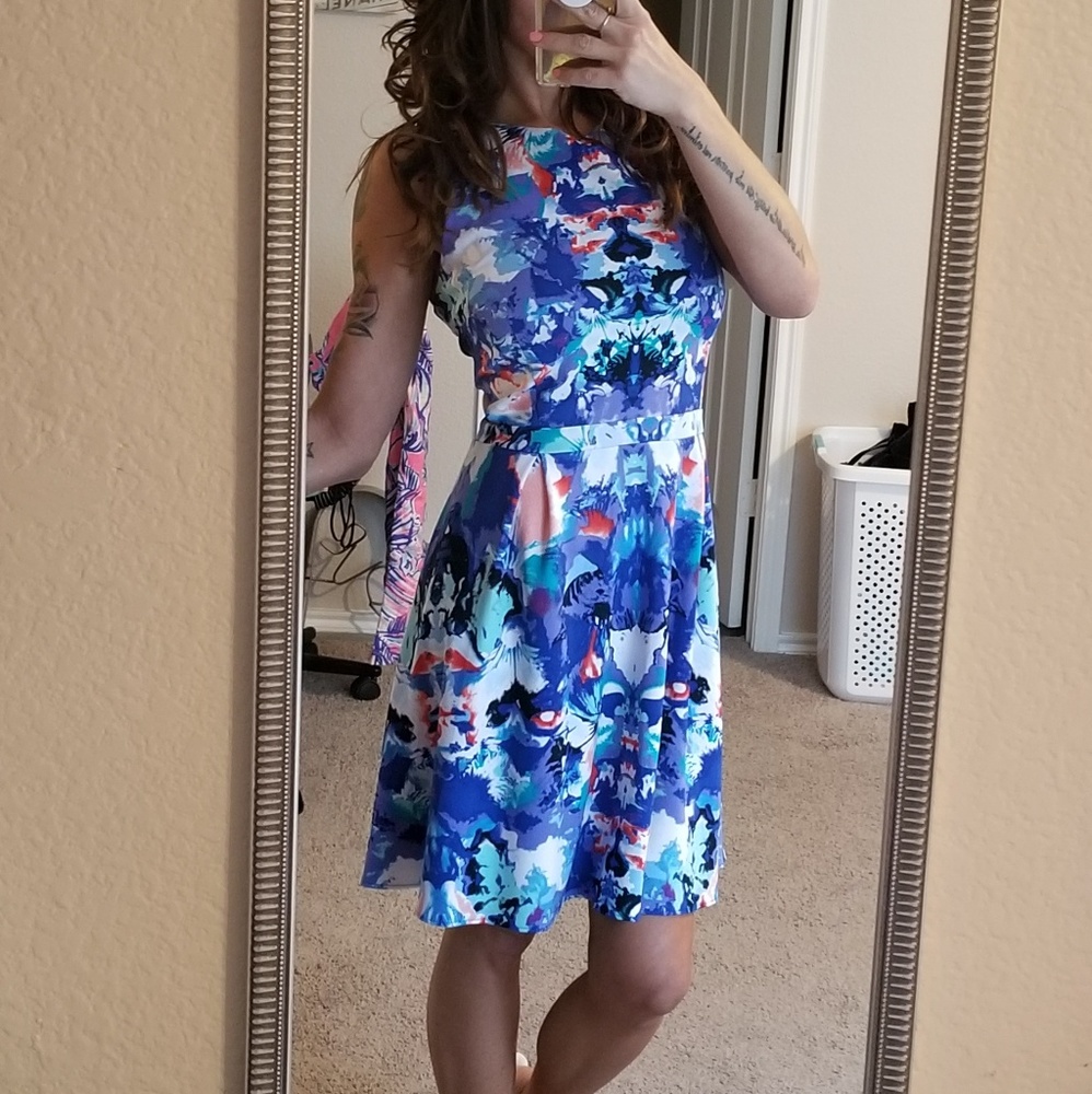 Watercolor cutout dress